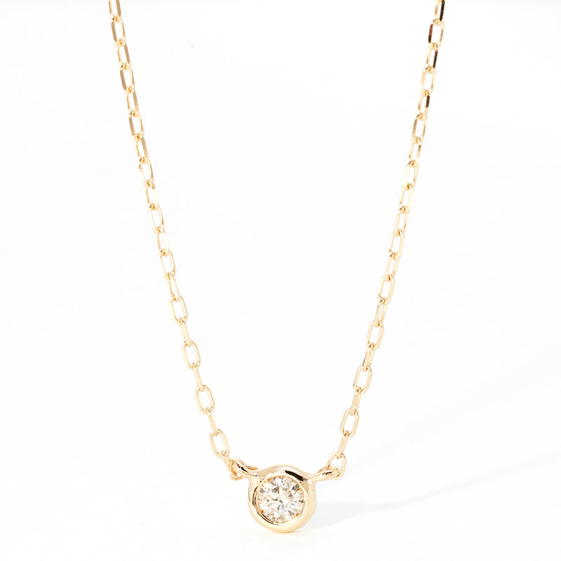 ミーコ 　k10YGダイヤモンドネックレス K10YG ダイヤ ネックレス | Moixx