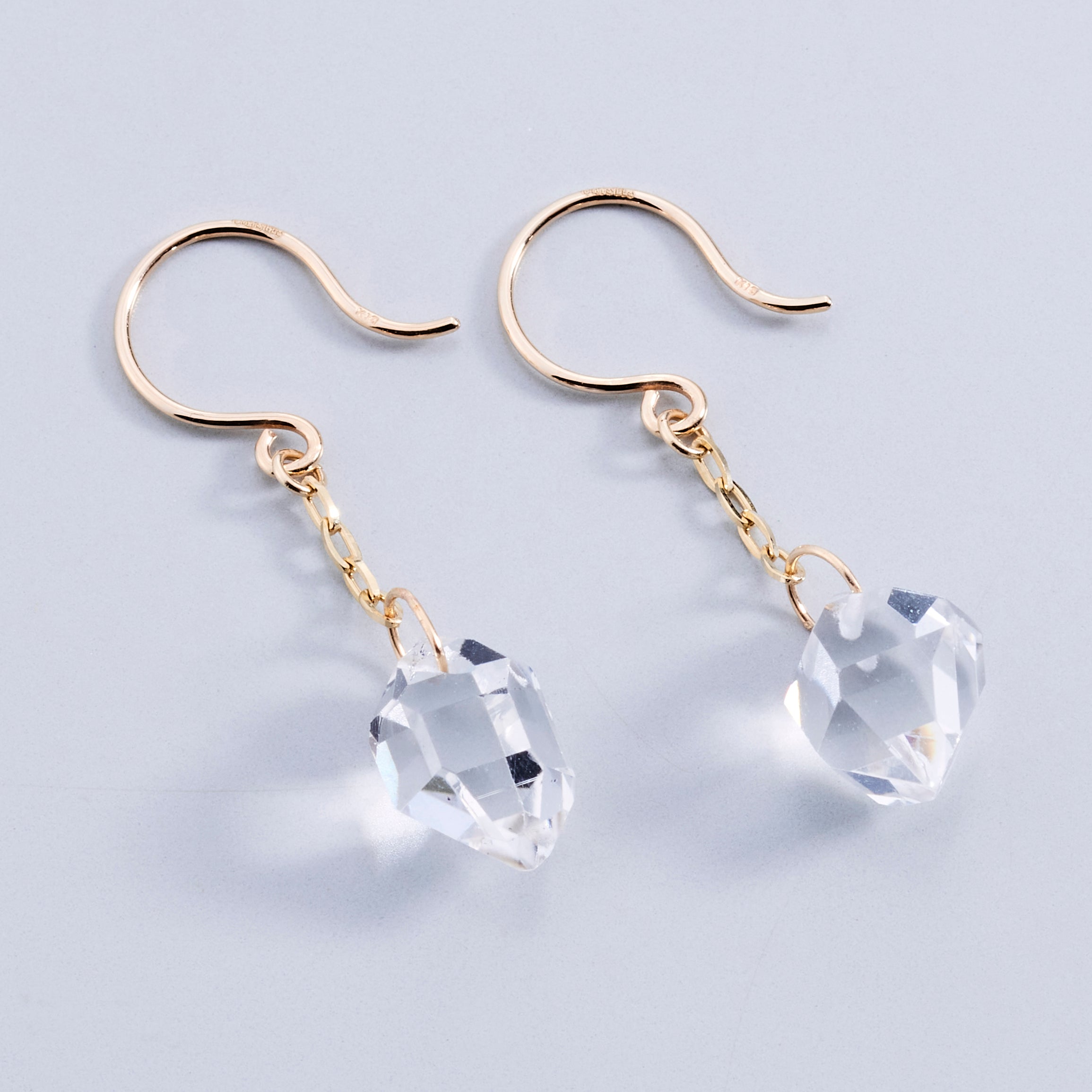 K10YG ハーキマー ダイヤモンド ショートピアス – COLETTE GIFT
