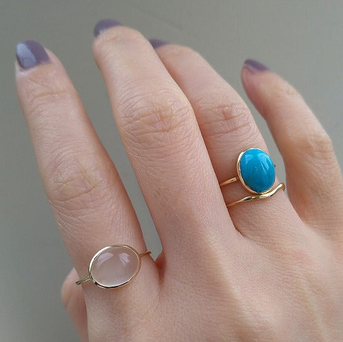 Natural stone ring