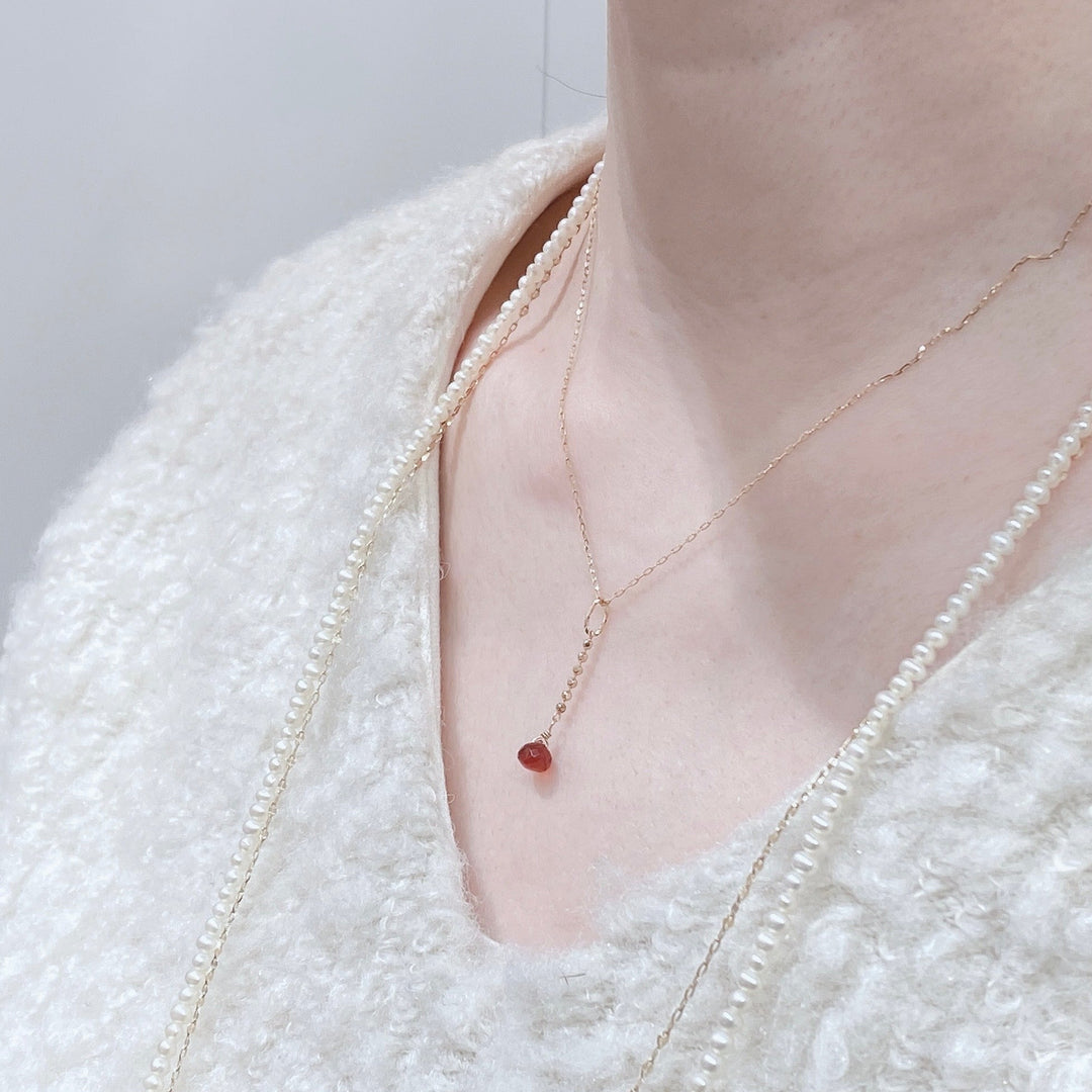 新作⭐︎ガーネットペンダントトップ&ピアス