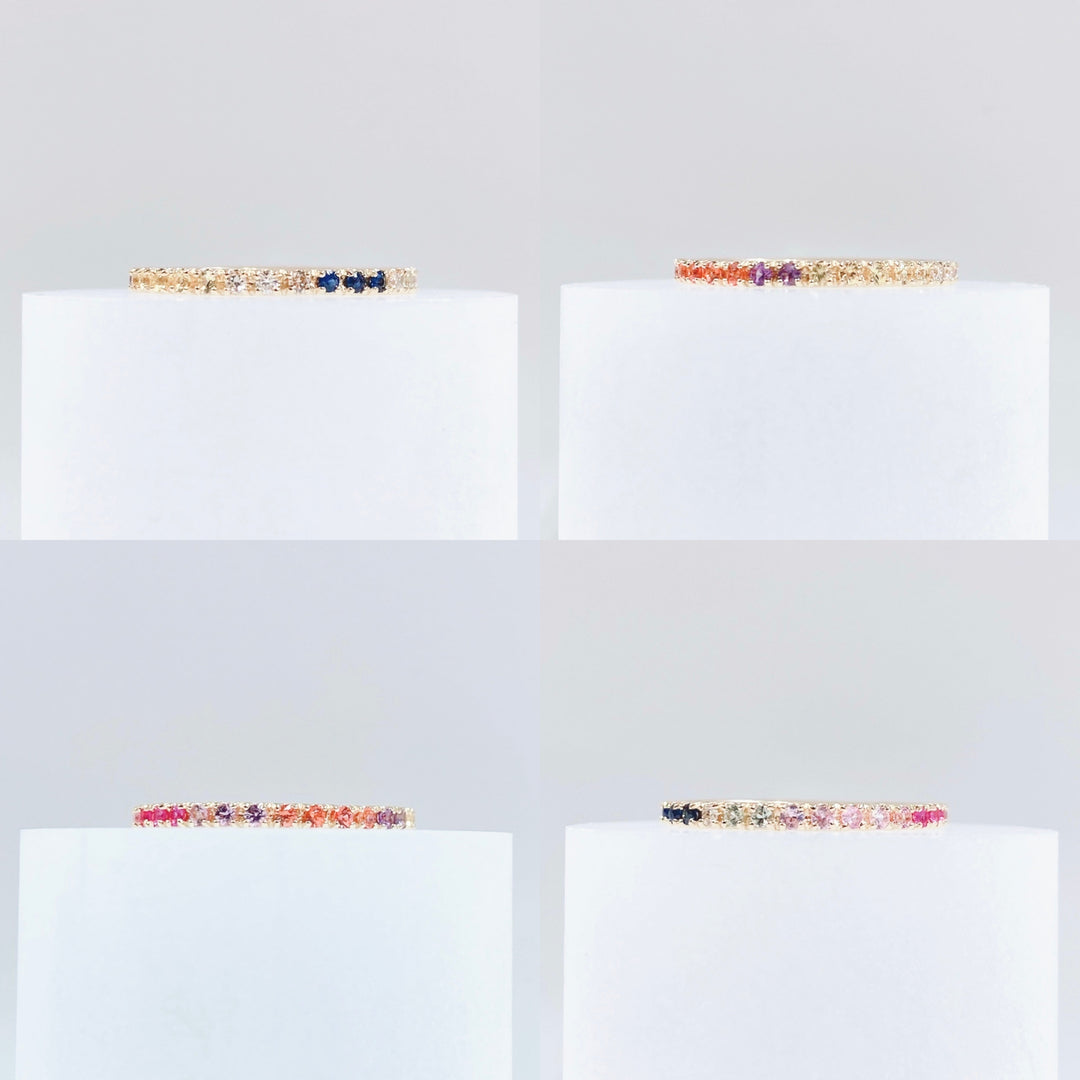 【Premium Ring】360度、ドラマチック。マルチカラーサファイアの限定エタニティリング