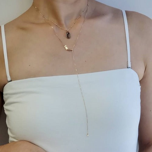 ロングネックレスをアレンジして