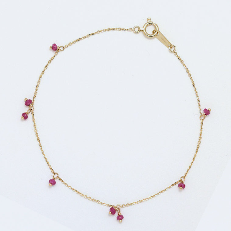K10YG ルビー エミリー ブレスレット