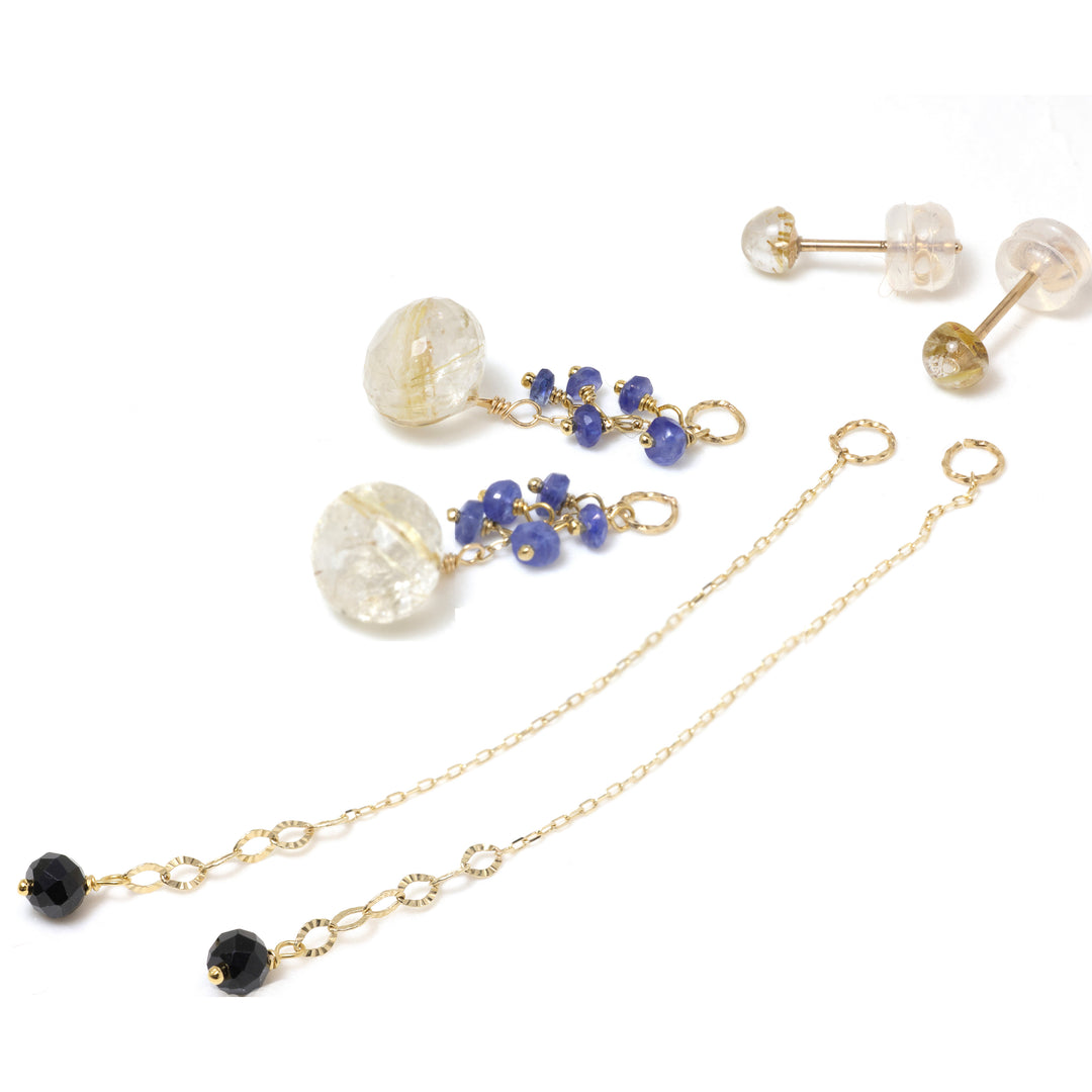 【Winter Limited】K10YG ピアスチャーム セット