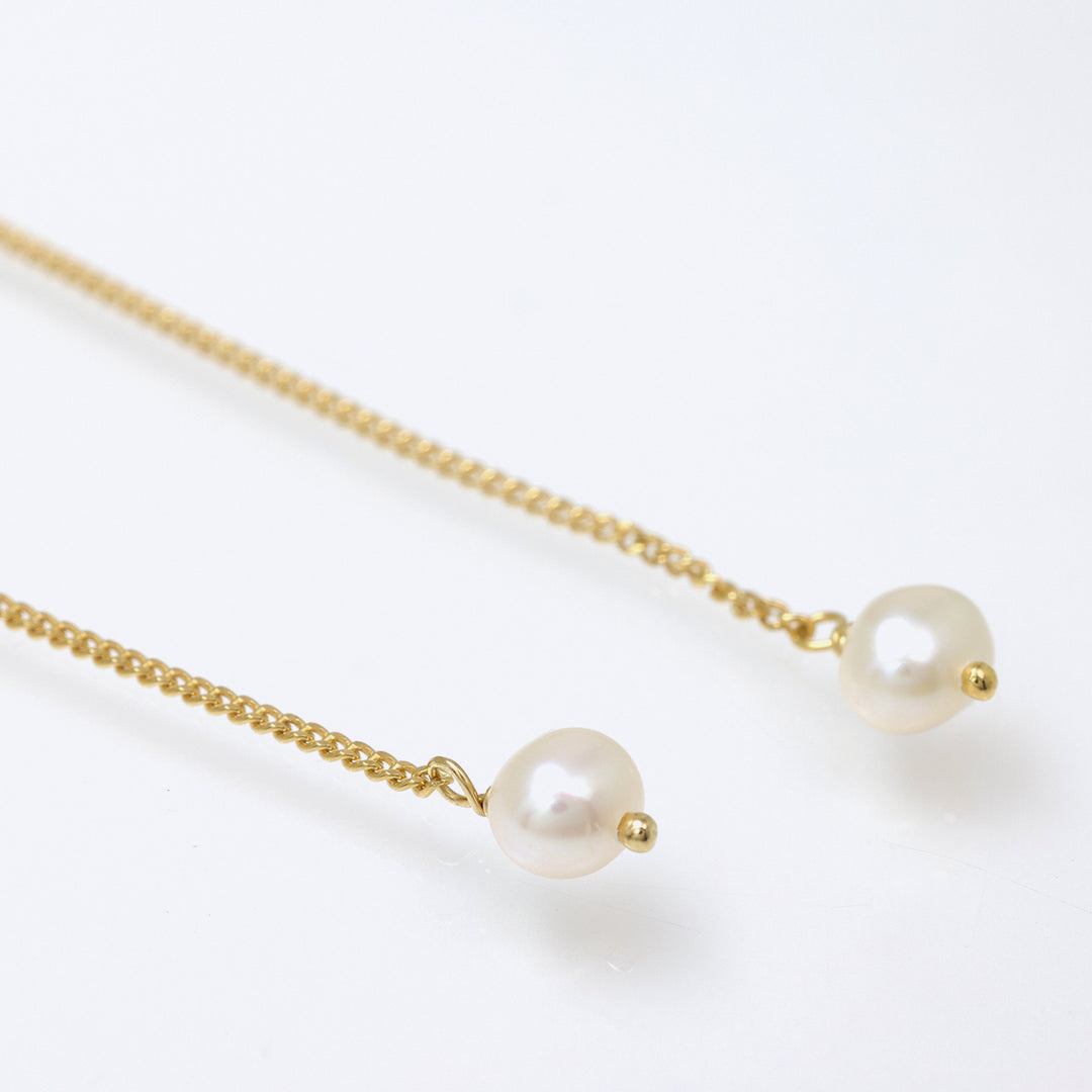 SV925 1粒 淡水 パール アメリカンピアス（ゴールド）