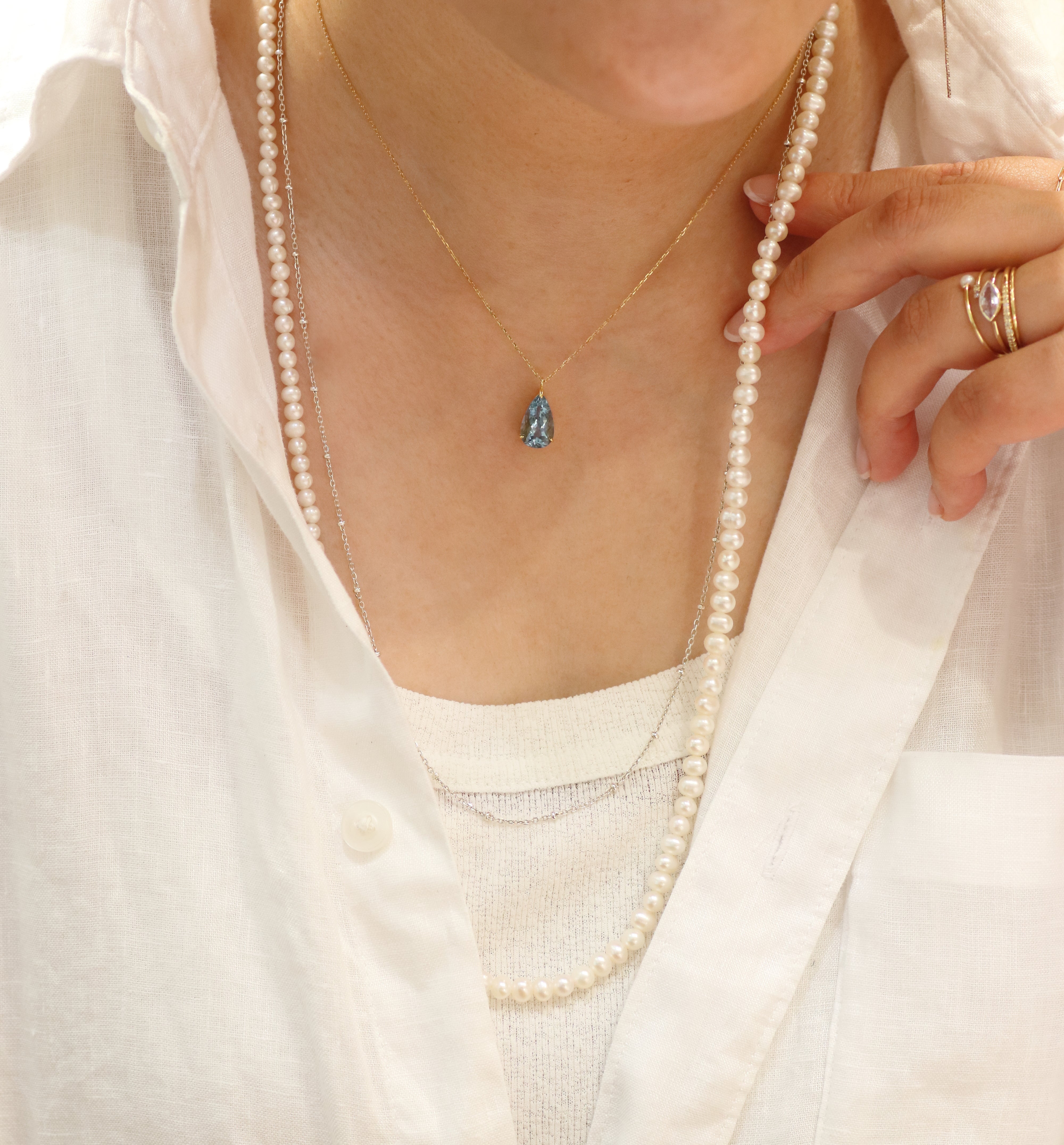 シルバー925 淡水パール ロングネックレス 70cm – COLETTE GIFT
