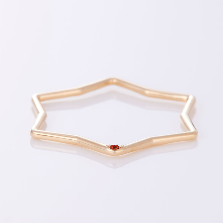 【1月 誕生石】K10YG 星に願いを 誕生石 ペンダントトップ ガーネット【オーダーメイド商品】