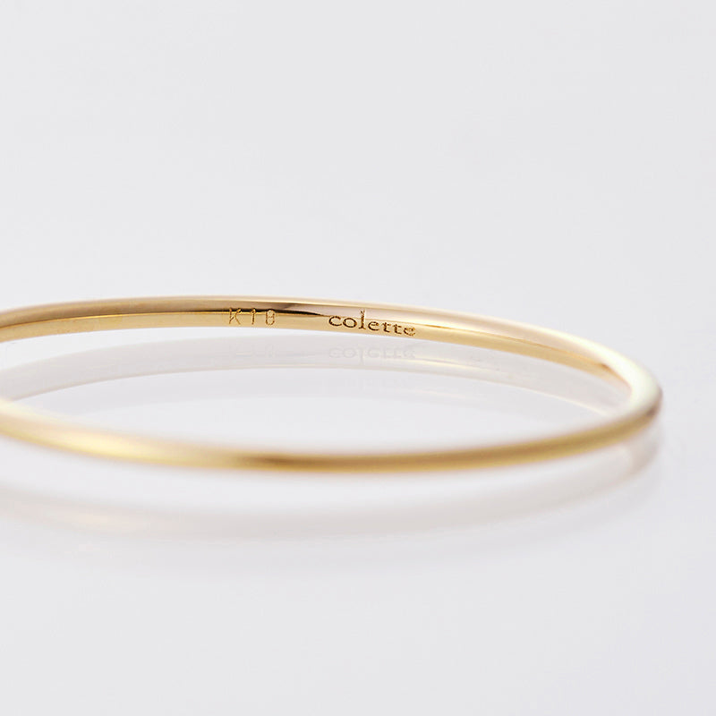 WEB 限定【4月 誕生石】K18YG 1粒ダイヤ誕生石リング / 誕生石ピンキーリング 1～18号【オーダーメイド商品】