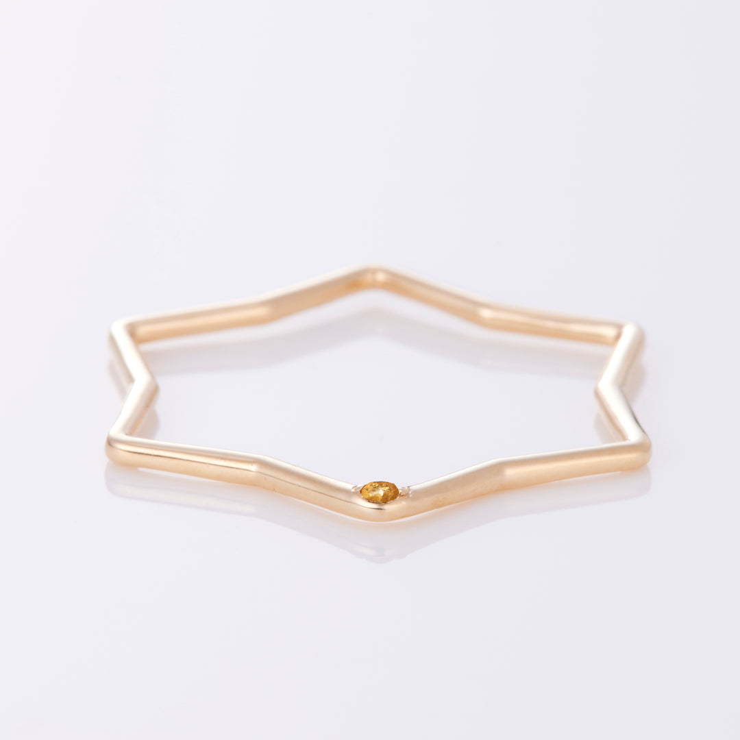 【11月 誕生石】K10YG 星に願いを 誕生石 ペンダントトップ シトリン【オーダーメイド商品】