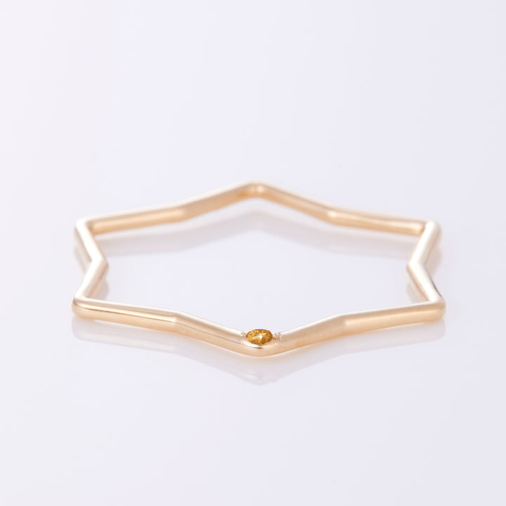 【11月 誕生石】K10YG 星に願いを 誕生石 ペンダントトップ シトリン【オーダーメイド商品】