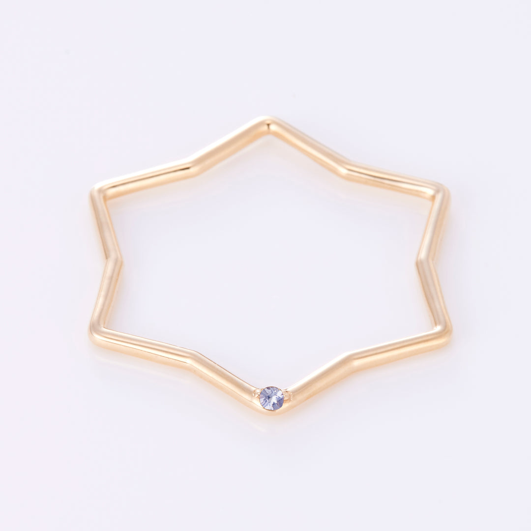 【12月 誕生石】K10YG 星に願いを 誕生石 ペンダントトップ タンザナイト【オーダーメイド商品】