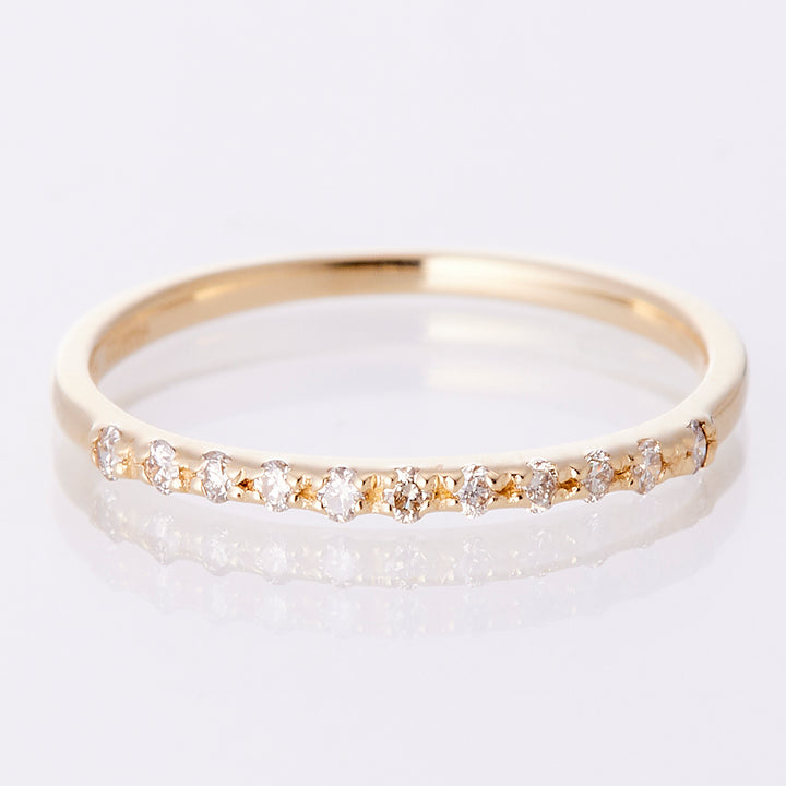 K10YG Diamond Half Eternity Ring (0.10ct)