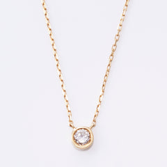 K18YG ベアトリス 1粒 ダイヤ ネックレス（0.15ct)