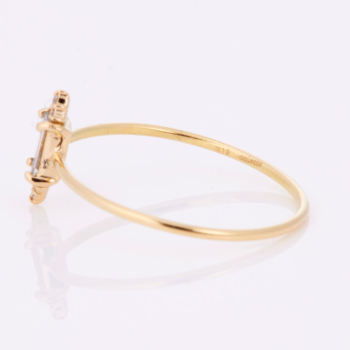 K18YG ダイヤ リング