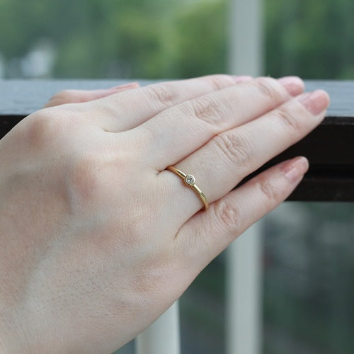 K18YG 1 Diamond Julietta Ring