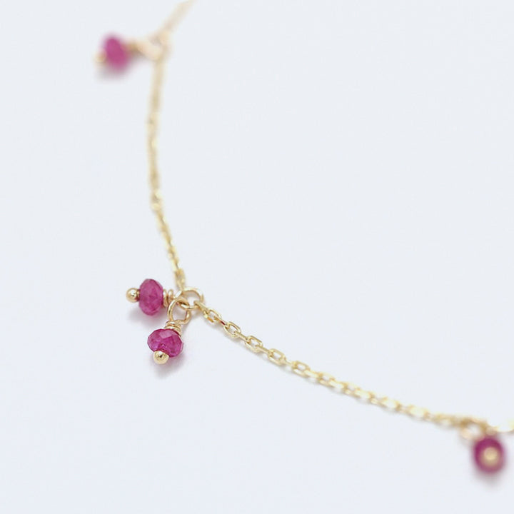 K10YG ルビー エミリー ブレスレット