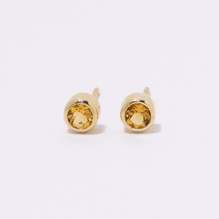 【11月 誕生石】K10YG シトリン誕生石ピアス