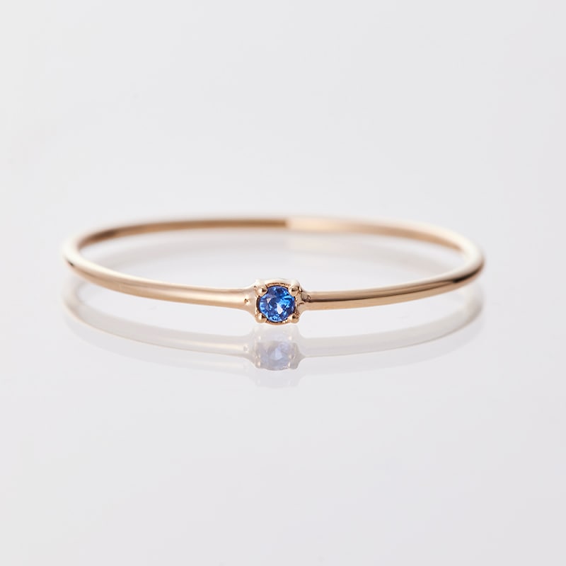 [September Birthstone] K10YG
 Single sapphire birthstone ring / birthstone pinky ring
 Sizes 1 to 18 [Custom-made products]