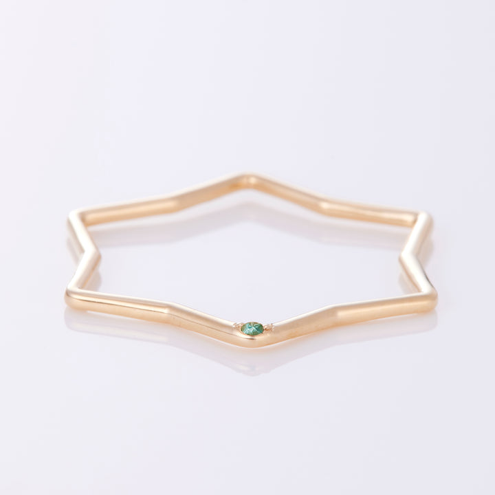 【5月 誕生石】K10YG 星に願いを 誕生石 ペンダントトップ エメラルド【オーダーメイド商品】