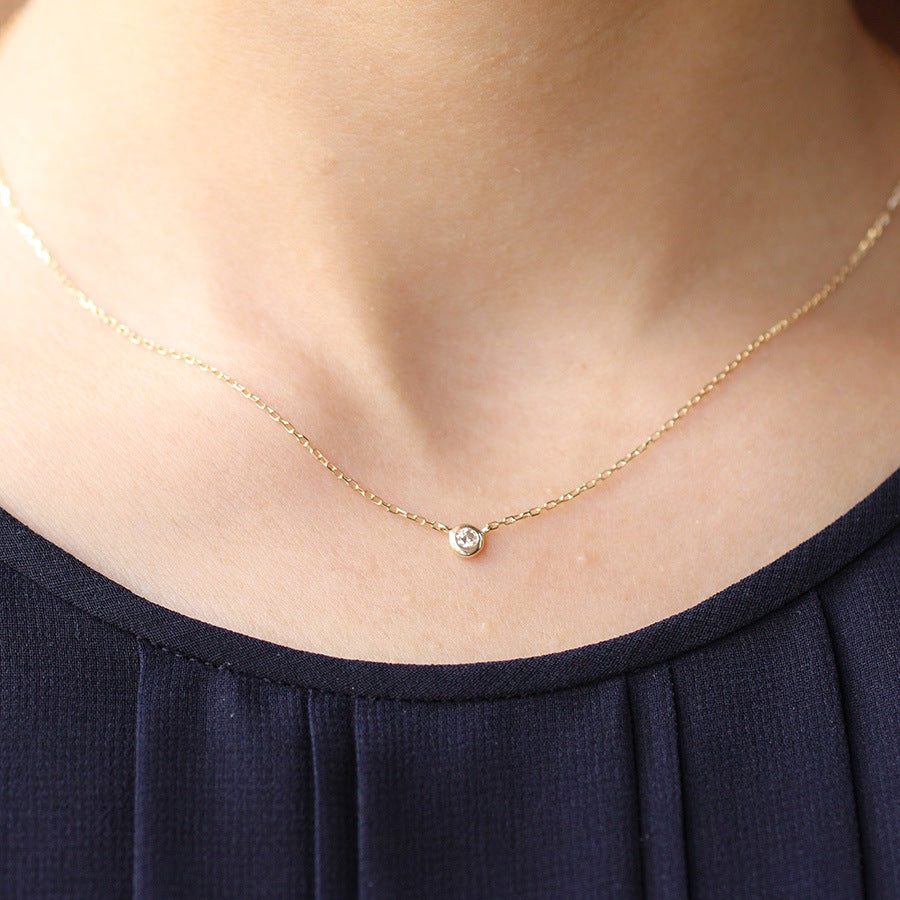 K10YG 1粒ダイヤネックレス (M) – COLETTE GIFT