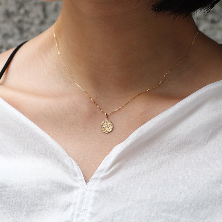 K10YG コインモチーフ ペンダントトップ（S）