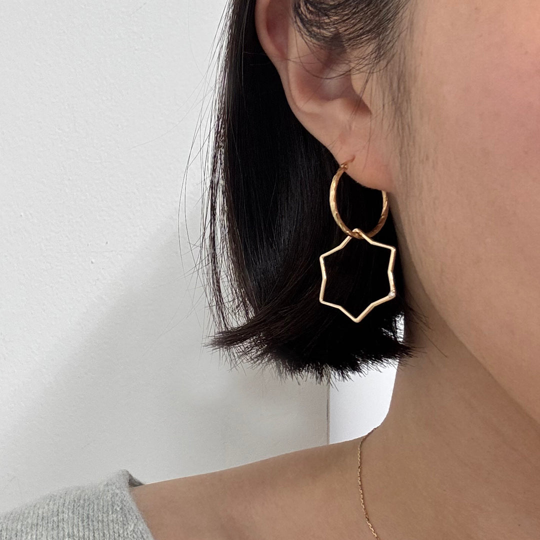 K10YG 星に願いを 誕生石 ペンダントトップ ダイヤ【オーダーメイド商品】