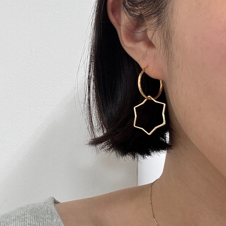 K10YG 星に願いを 誕生石 ペンダントトップ ダイヤ【オーダーメイド商品】