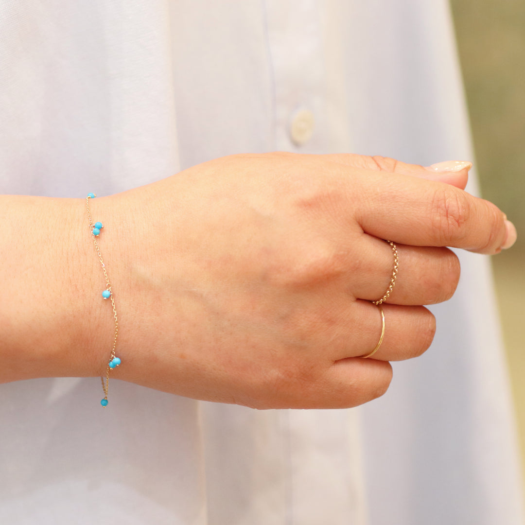 K10YG Turquoise Emily Bracelet