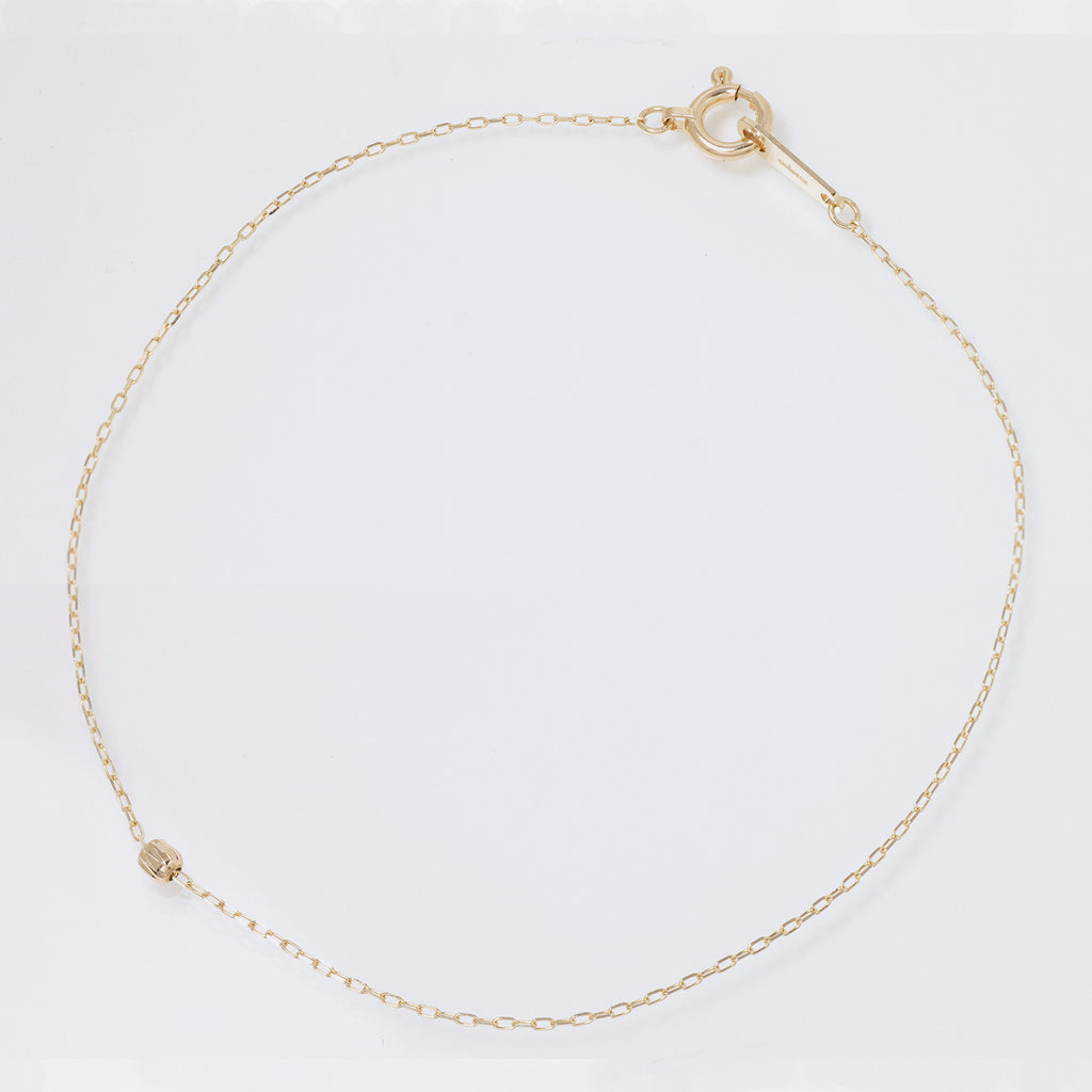 K10YG ボールブレスレット K10YG 1粒 ストライプボール チェーン ブレスレット – COLETTE GIFT