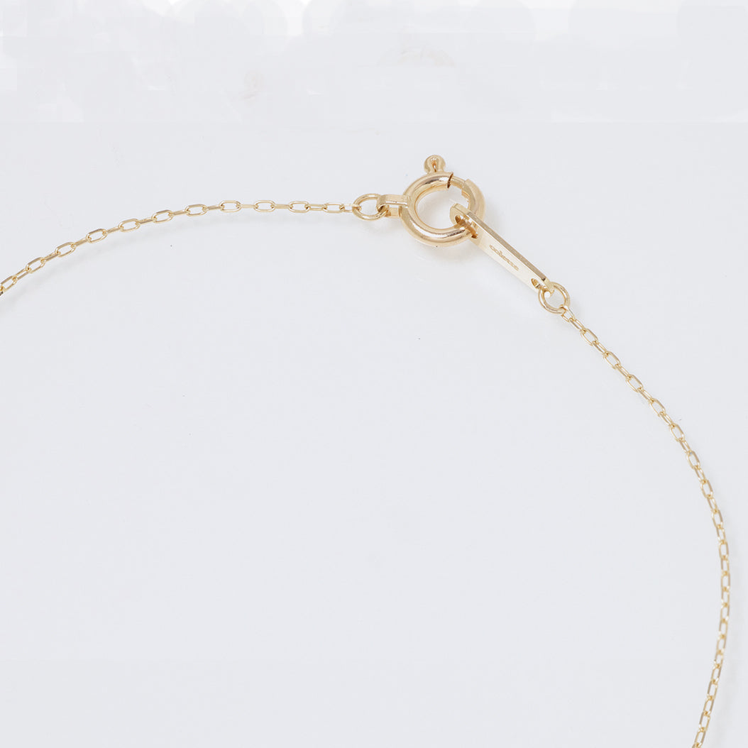 K10YG 1粒 ストライプボール チェーン ブレスレット