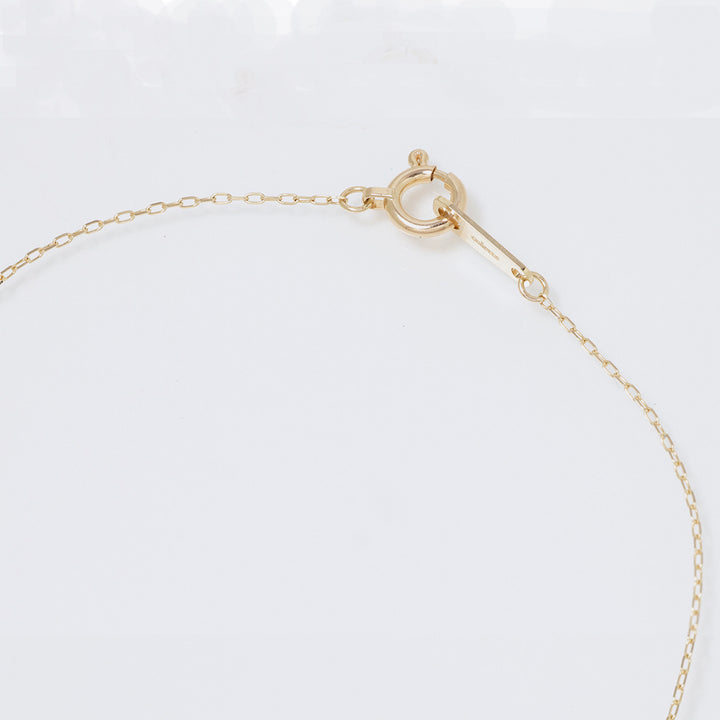 K10YG 1粒 ストライプボール チェーン ブレスレット