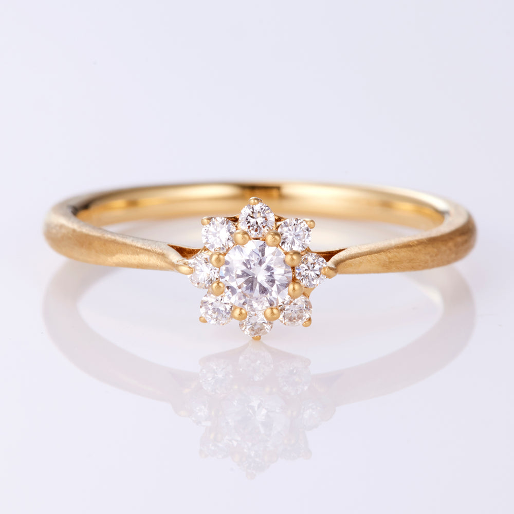 Emerald engagement ring [0.21ct]