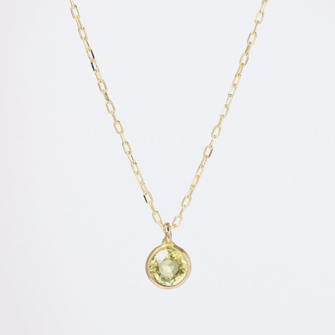 K10YG プレシャスサファイア RD ネックレス イエロー