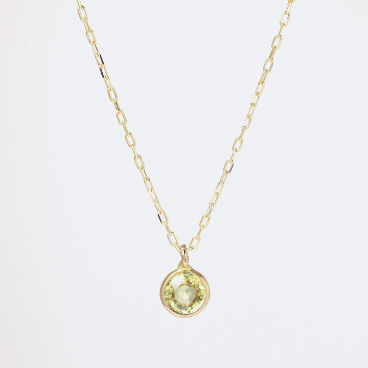 K10YG プレシャスサファイア RD ネックレス イエロー