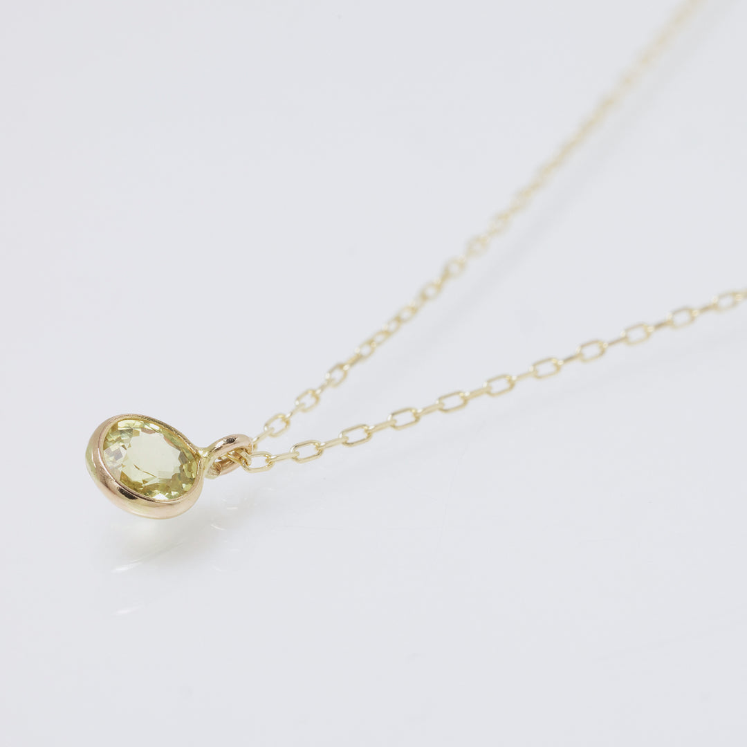 K10YG プレシャスサファイア RD ネックレス イエロー