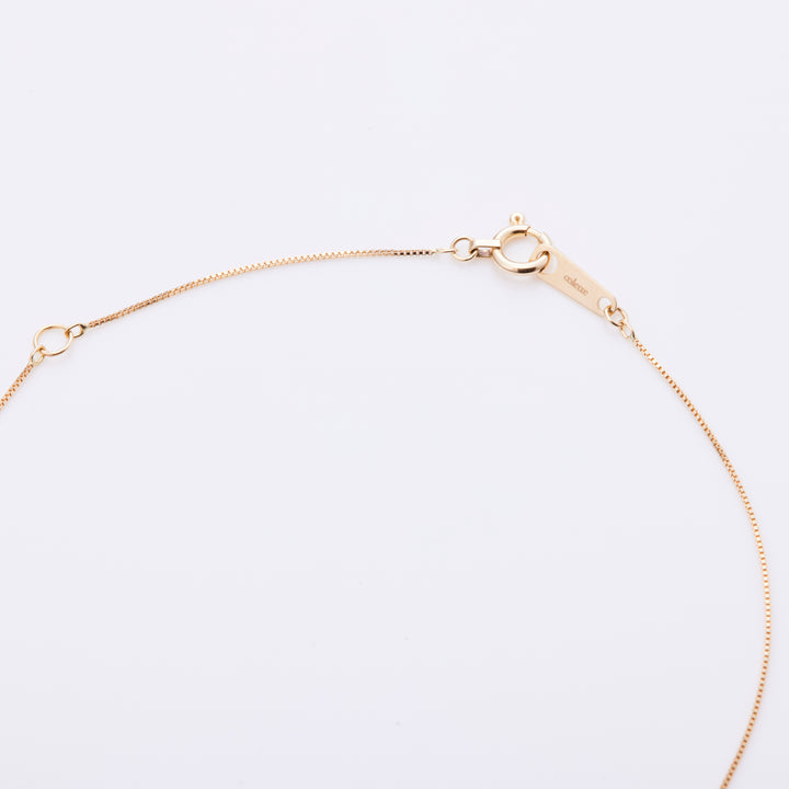 K10YG ルベライト マロン Vチェーンネックレス