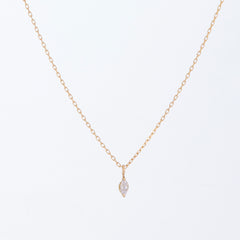 K18YG 1 Marquise Cut Diamond Necklace