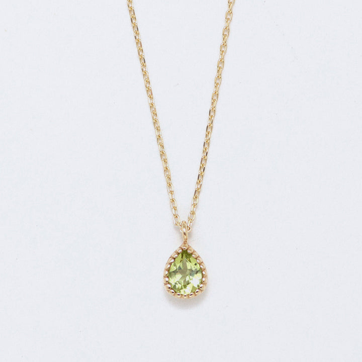 【8月 誕生石】K10YG ペリドット エンフィス ネックレス