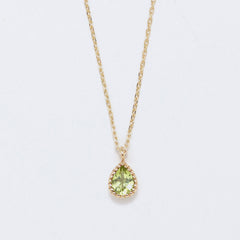 【8月 誕生石】K10YG ペリドット エンフィス ネックレス