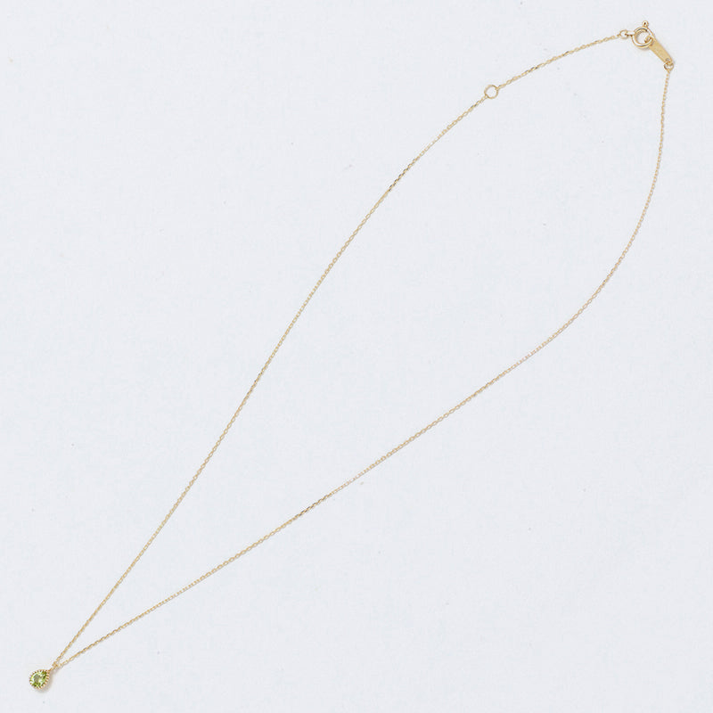 【8月 誕生石】K10YG ペリドット エンフィス ネックレス