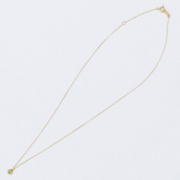 【8月 誕生石】K10YG ペリドット エンフィス ネックレス