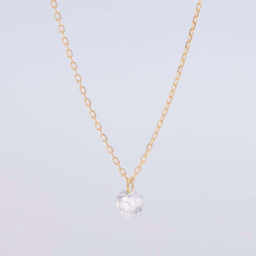 K18YG Diamond Brilliant Cut Necklace (0.36ct)