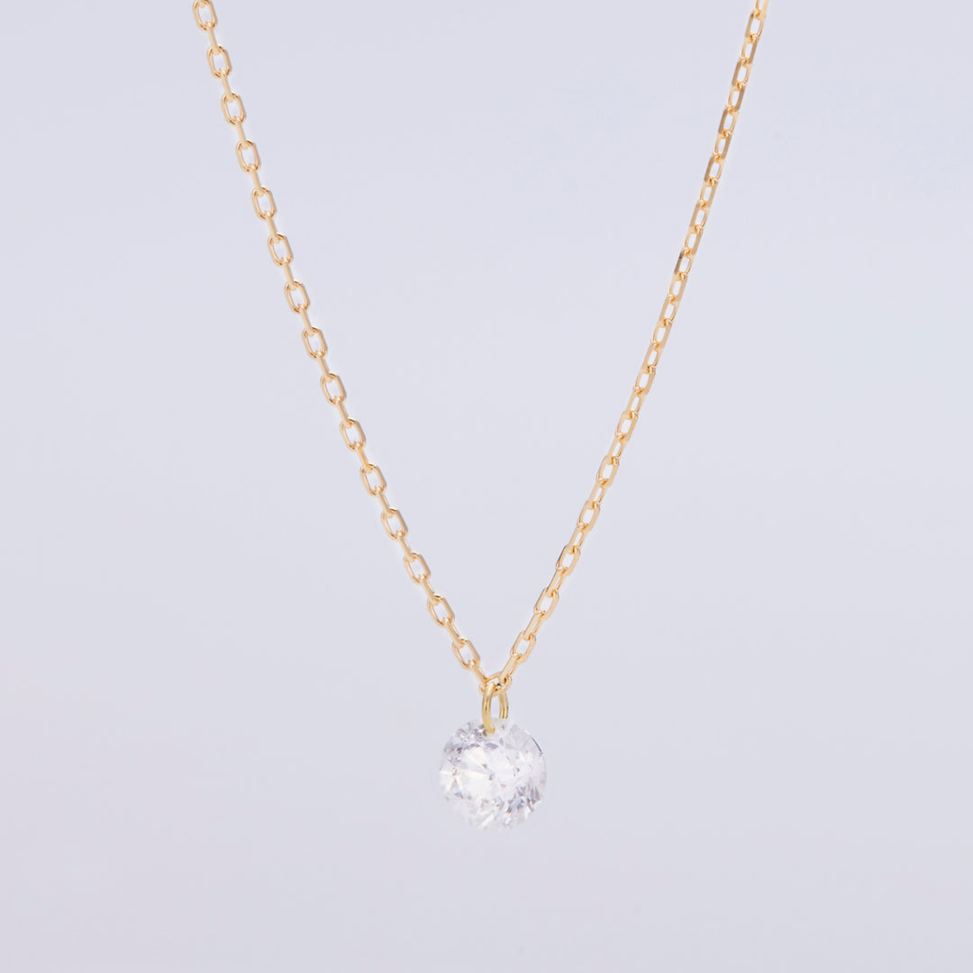 K18YG ダイヤ ブリリアント カット ネックレス（0.36ct）