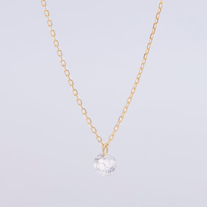 K18YG ダイヤ ブリリアント カット ネックレス（0.36ct）