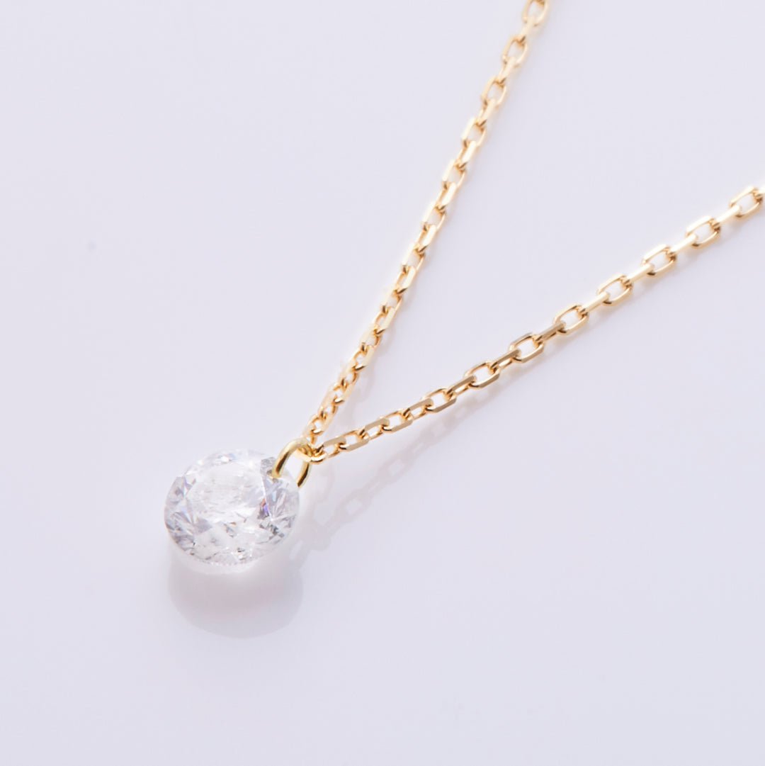K18YG ダイヤ ブリリアント カット ネックレス（0.36ct）