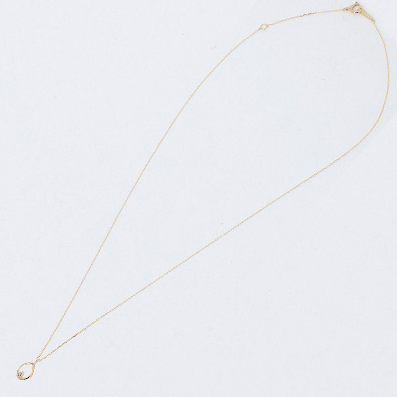 K10YG しずくダイヤネックレス（M）