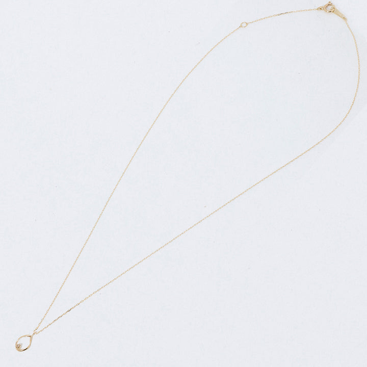 K10YG しずくダイヤネックレス（M）