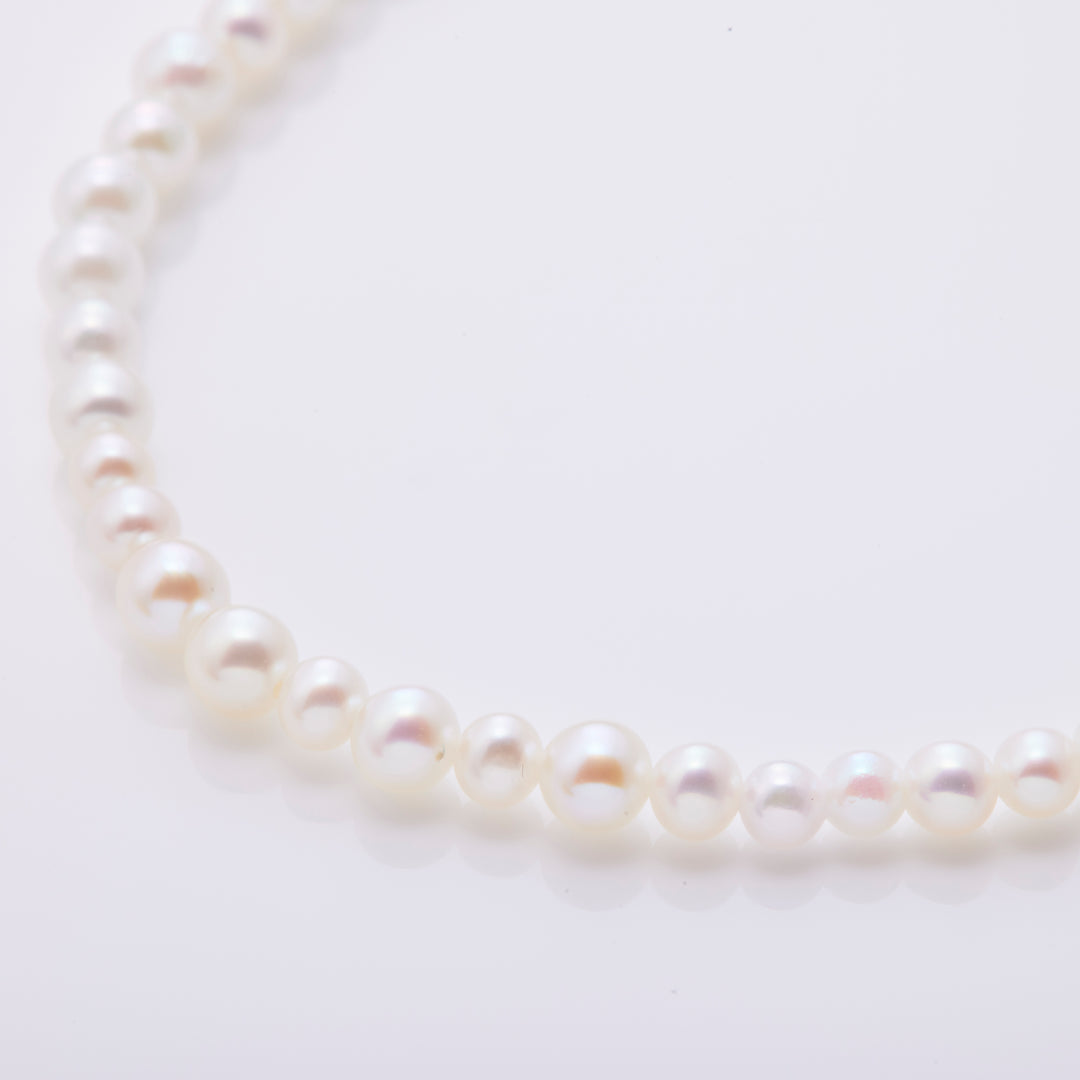 K18YG ベビー アコヤパール サイズ グラデーション 1連 ネックレス