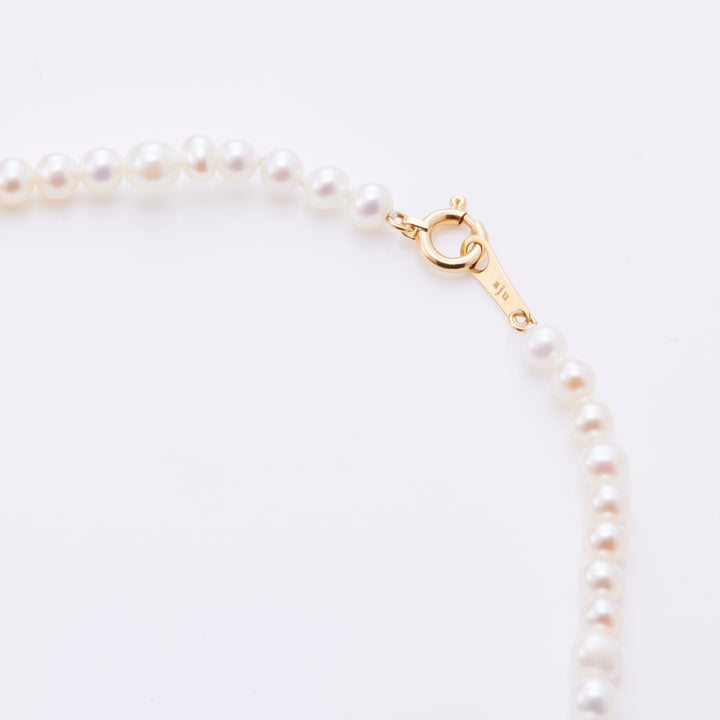 K18YG ベビー アコヤパール サイズ グラデーション 1連 ネックレス