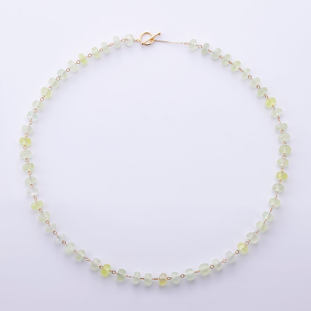 K10YG Seasonal Necklace Prehnite